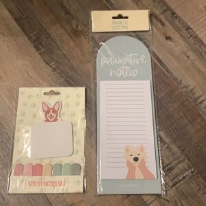 Dog Magnetic Notepad Sticky‎ Notes Corgi Gift New
